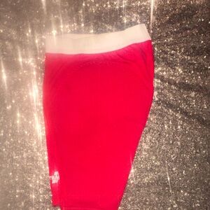 Red vintage trace Athletic padded compression Shorts